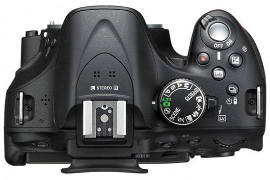 Nikon D5200 Tampak Atas