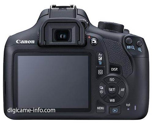 Kamera DSLR Canon 1300D Terbaru (Belakang)